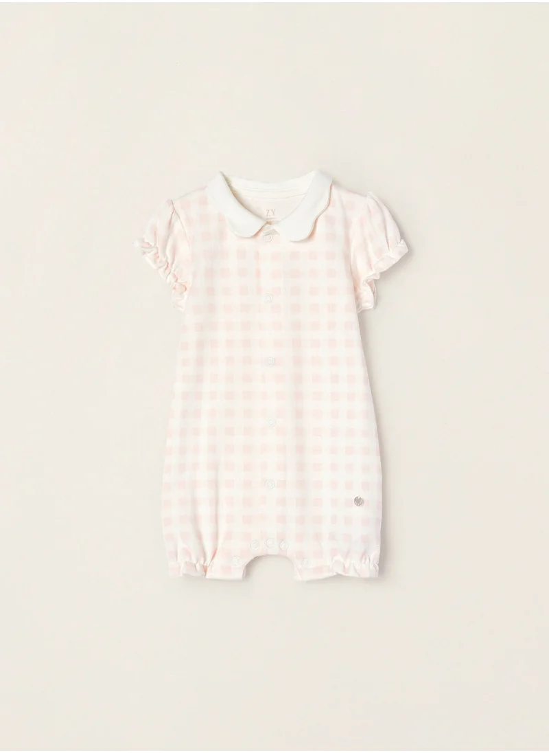 زيبي Zippy Plaid Jumpsuit for Newborns