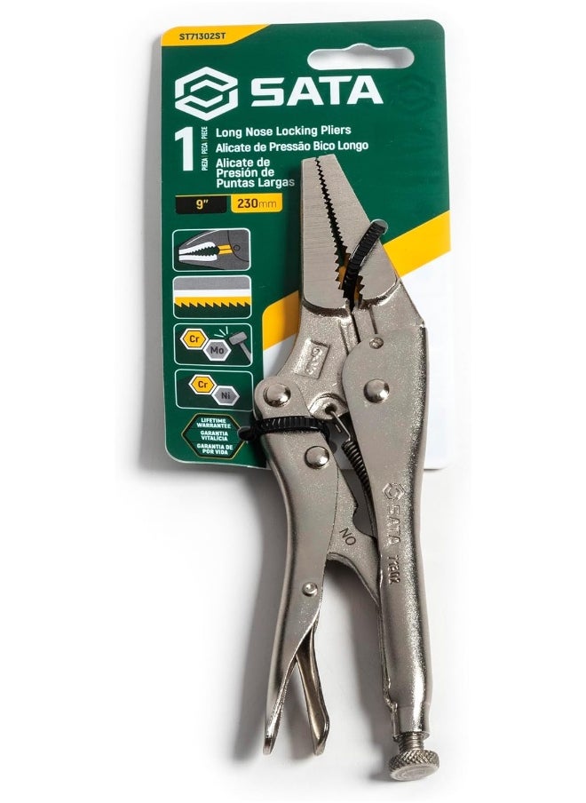 Sata Sata Long Nose Locking Pliers 9"  - Image 5