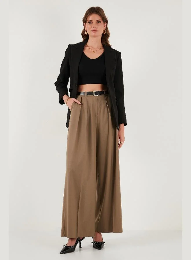 ليلا جاكيت بليزر نسائي بحزام مزدوج الصدر بقصة عادية