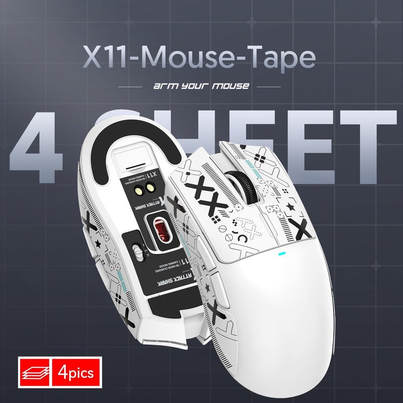 ماوس الألعاب اللاسلكي الخفيف ATTACK SHARK X11 - الأسود - Image 4