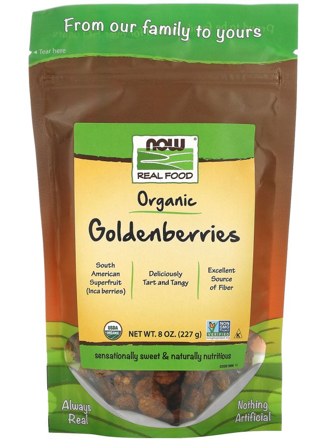 now Real Food Certified Organic Golden Berries 8 oz (227 g)