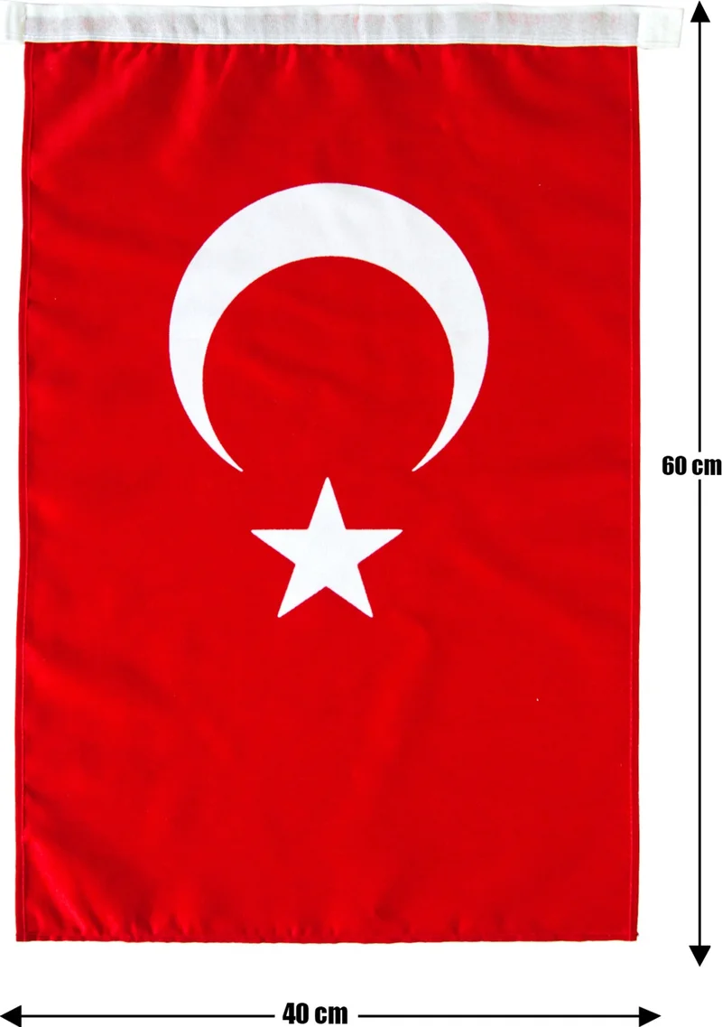 İhvan Online Turkish Flag 40X60 Alpaca Fabric