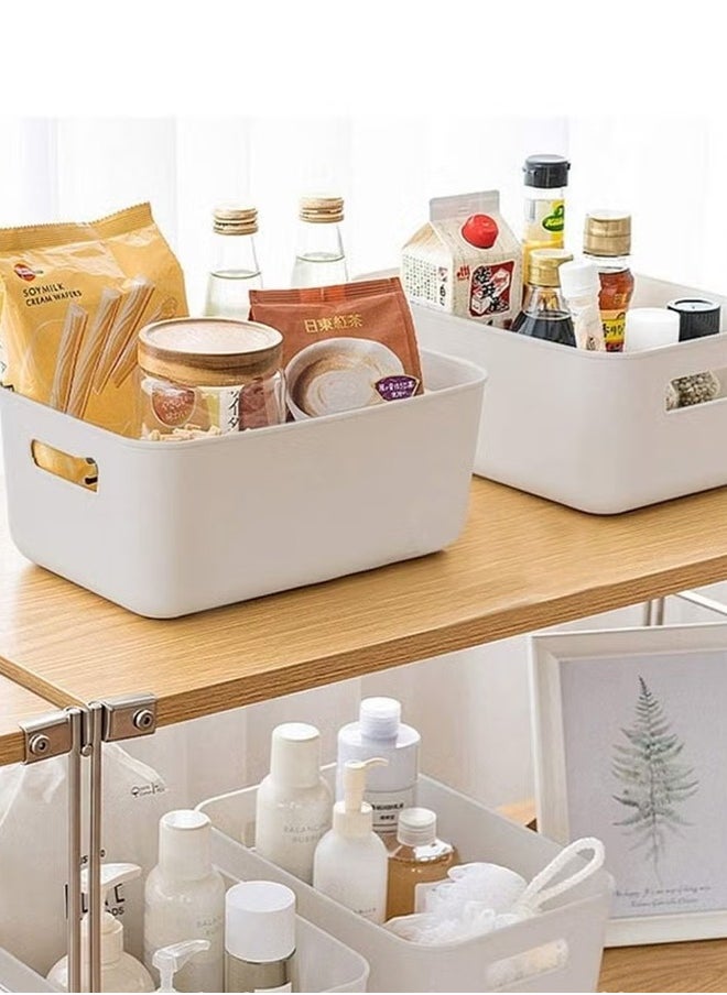 Haidue - Plastic Storage Bins Multiuse Desk Cabinet Organizer with Built in Handle  Available in Set of 10 - Image 1