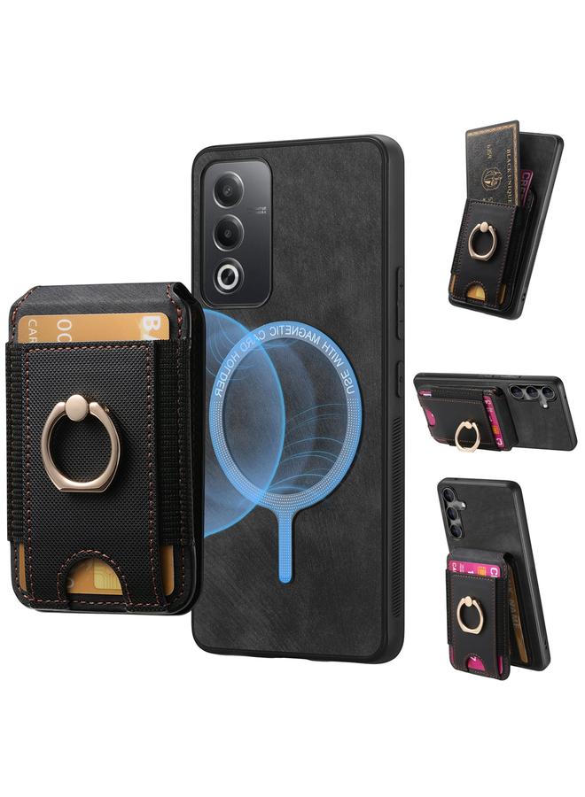 S-TOP Case For OPPO A15 Retro Splitable Magnetic Stand Card Bag Leather Phone Case - Image 1