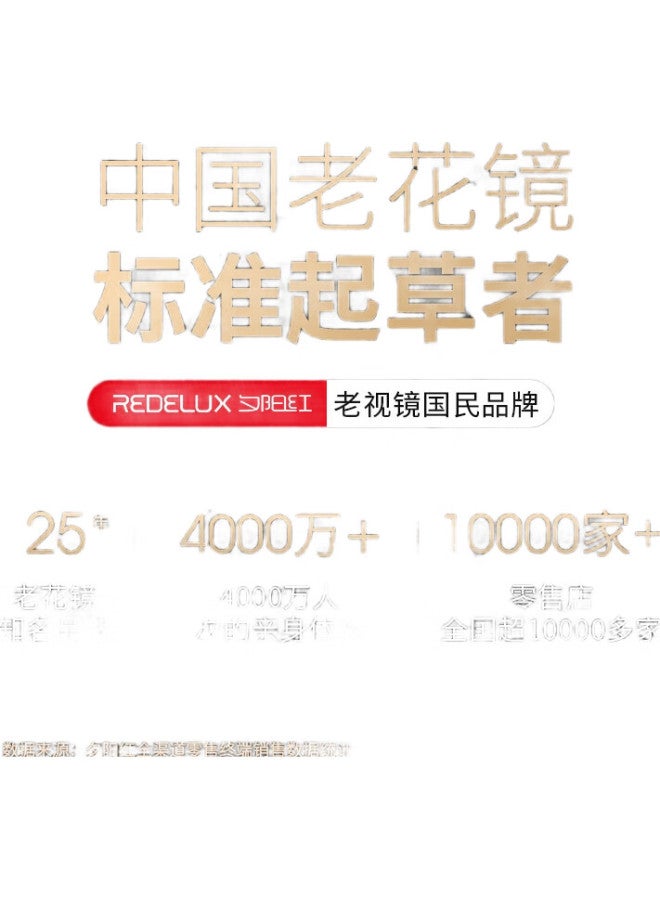 Sunset Red Reading Glasses For Men, Anti-Blue Light, Luxury High-End Brand, Fashionable Ultra-Light Women'S High-Definition Reading Glasses Ax5332 150 Degrees - Image 3