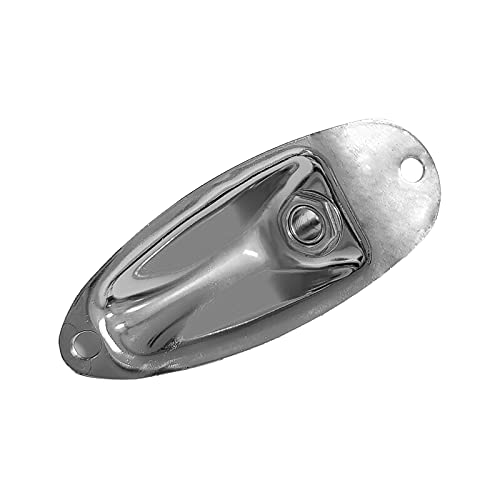 SAPHUE Guitar Input Jack Socket Plate Output Loaded Boat Style 1/4 Inch with Screws for Fender Stratocaster Strat St Mono Electric Guitar for Electric Guitar Replacement Parts（Chrome） - Image 5