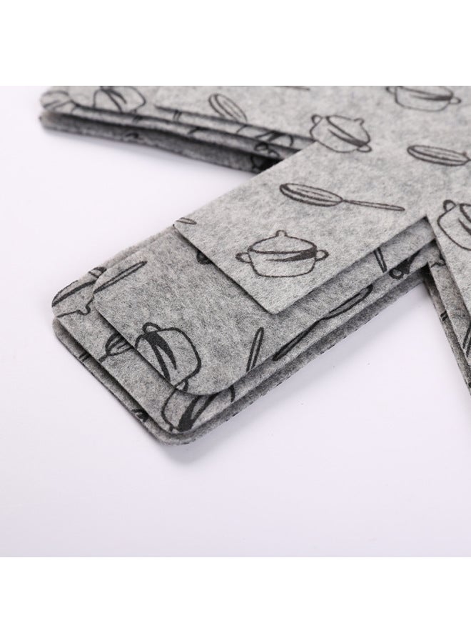 Non-stick Fabric Pot Bottom Protector Mat Heat Resistant Easy To Clean Printed Felt Pot Holder Absorbent Dining Mat-Color: Gray Printing Non-slip Diameter 26, 36, 38cm - Image 4