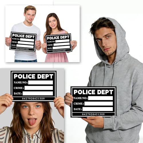 Dormirpilow Mugshot Backdrop 5×4.3FT, 20 Pack Mugshot Signs with Polyester Height Charts,Crime Scene Jail Photo Props Background with 2 Markers & Dry Erase Eraser for Bachelorette, Jail Party Decorations - Image 5