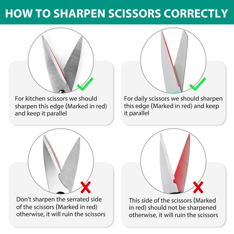 longzon Longzon 4-in-1 Knife Sharpener [4 Stage] with a Pair of Cut-Resistant Glove, Original Premium Polish Blades, Best Kitchen Knife Sharpener Really Works for Ceramic and Steel Knives, Scissors.  - Image 4