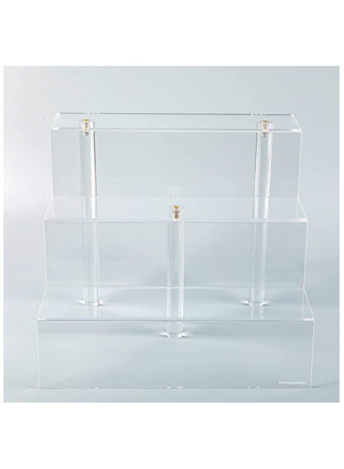 Creative Planet Acrylic Display Riser Shelf Cupcake Stand. (3 Steps HD AE) - Image 2