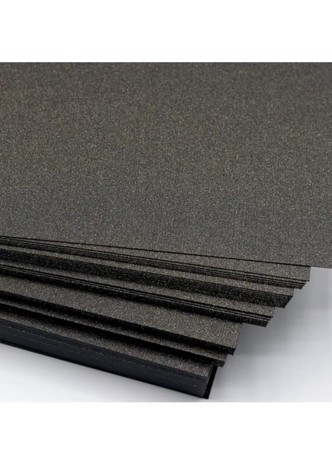 Generic 20 Sheets Black Shiny Textured Metallic paper 300 Gsm Size A4  - Image 2