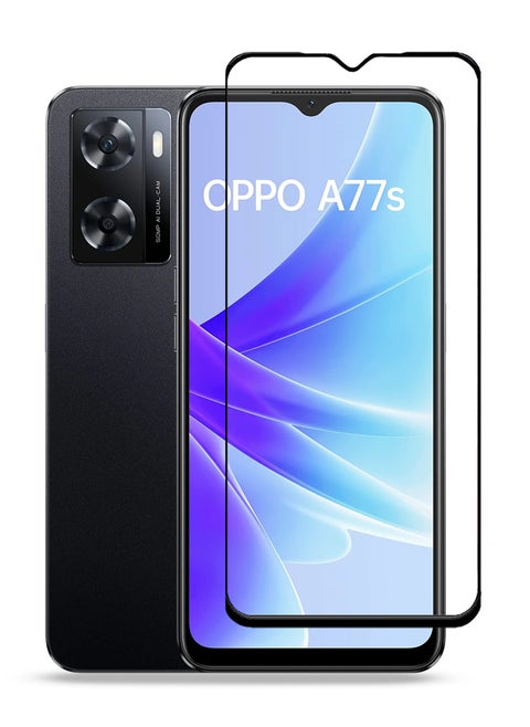 Oppo A77s Screen Protector - Edge to Edge Tempered Glass Screen Protector, High Transparency, Delicate Touch, Anti-Explosion, Smooth Arc Edges, Easy Installation