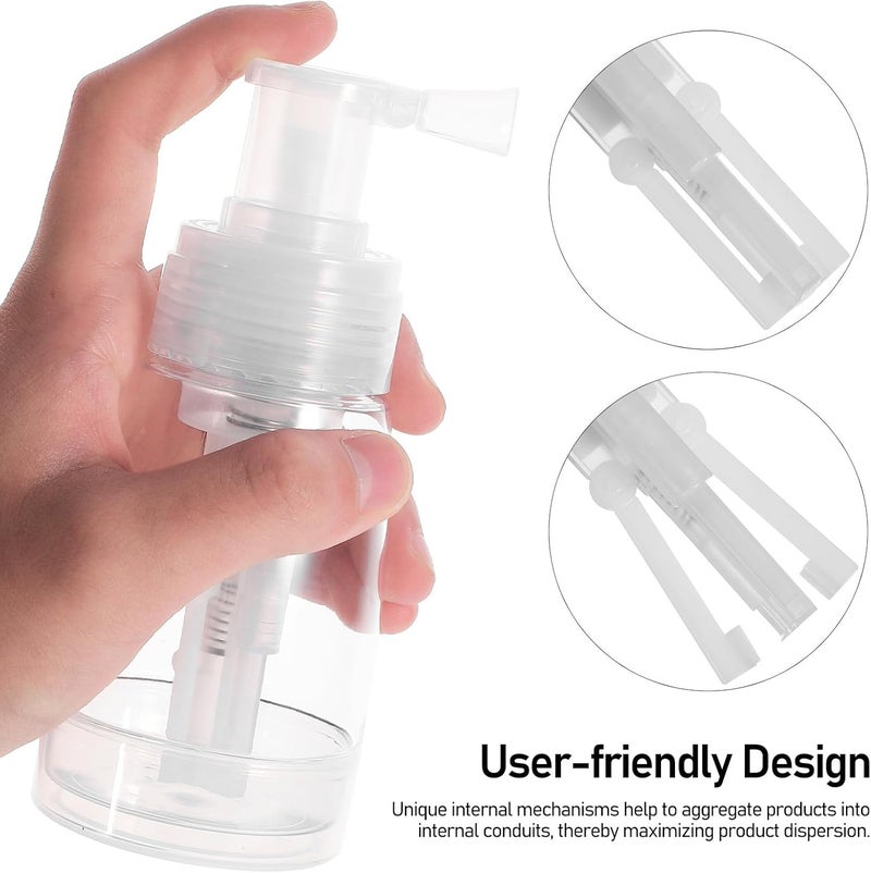 Powder Spray Bottle Set 2pcs 180ml Dry Powder Applicator and Mist Spray Bottle for Hair Salon Professional Hair Fiber Styling and Dry Shampoo Application - Image 3