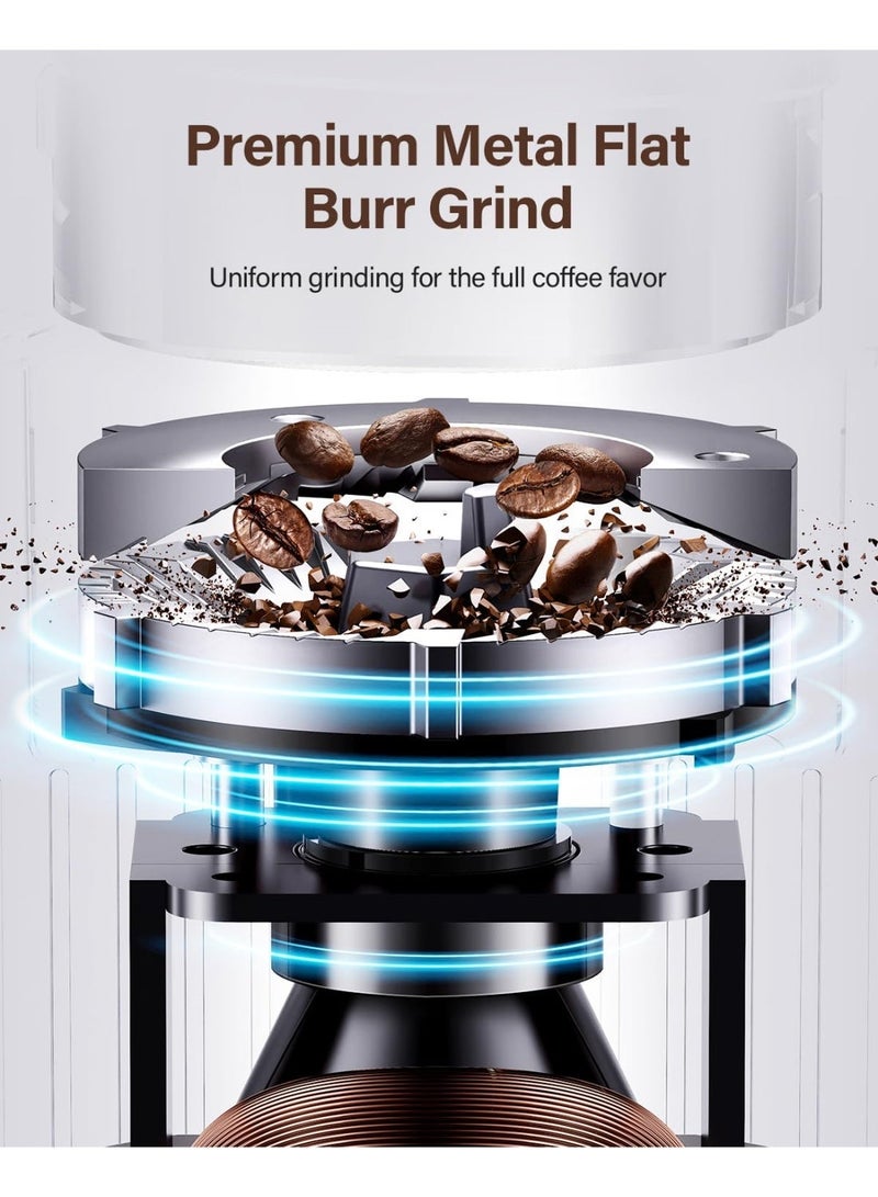 ديانو طاحونة القهوة بور 3.0، طاحونة حبوب قهوة كهربائية بـ 32 إعداد للطحن، مؤقت قابل للتعديل حتى 40 ثانية، زر تنظيف الحجرة للاستخدام المنزلي (ترقية جديدة بالكامل) - Image 2