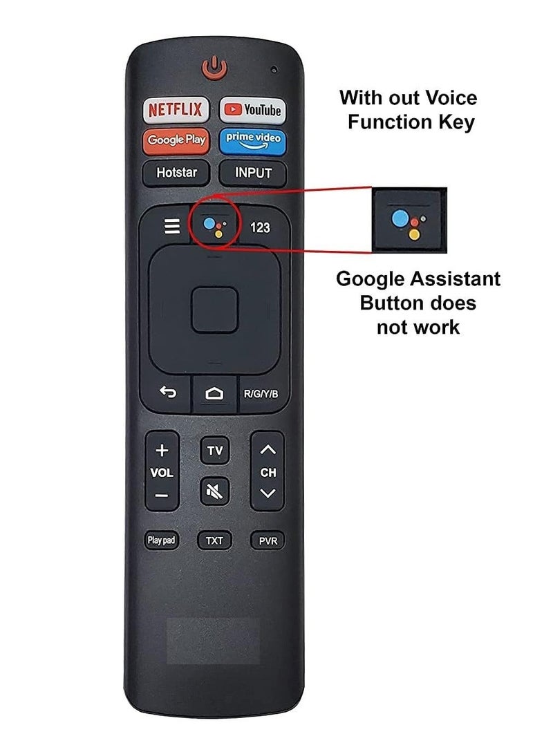 New Replacement Remote Control, Remote Control Fit, Universal Remote Control Compatible with Vu 4K Ultra HD Smart Android LED TV Remote Control (Without Voice Function)  - Image 3