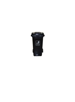 Generic Outdoor Waste Bin | Functional Garbage Bin | Durable Plastic Finish | Rubber-Wheeled & Mobile | Suitable For Outdoor Areas, Villas, Malls, Restaurants, & More | 240 Liters | Black 
