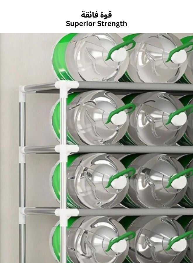 رفوف أحذية مزود بخمس علاقات منظم أحذية قابل للتكديس منظم تخزين أحذية قائم بذاته رف للأحذية الرياضية تخزين أحذية طويلة للمدخل الكراج السكن الجامعي والمساحات الصغيرة - Image 5