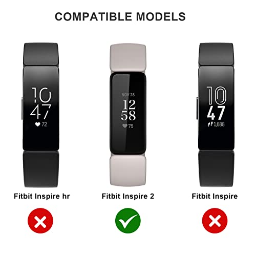 AK Band Compatible with Fitbit Inspire 2 Bands for Women Men, Adjustable Replacement Sport Wristbands Straps for Fitbit Inspire 2 / Ace 3 (Black) - Image 2