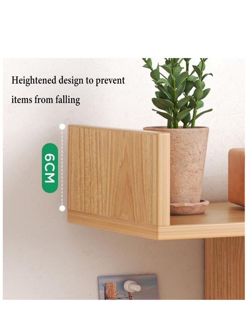 XiuWoo 4-Tier Wood Tree Shape Desktop Bookshelf Organizer and Office Storage Rack, Natural Stand Shelf  with Drawer for Office and Home - Image 4