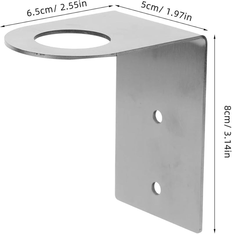 حامل زجاجة دش لاصق من الفولاذ المقاوم للصدأ معلق موزع صابون شفاف زجاجة رذاذ منظّم - Image 5