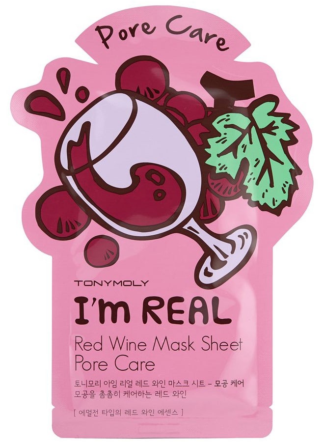 TONYMOLY I'm Real Red Wine Sheet Mask, Easter Basket Stuffers, Hydrating & Moisturizing Skincare, Korean Skin Care Face Mask  - Image 2