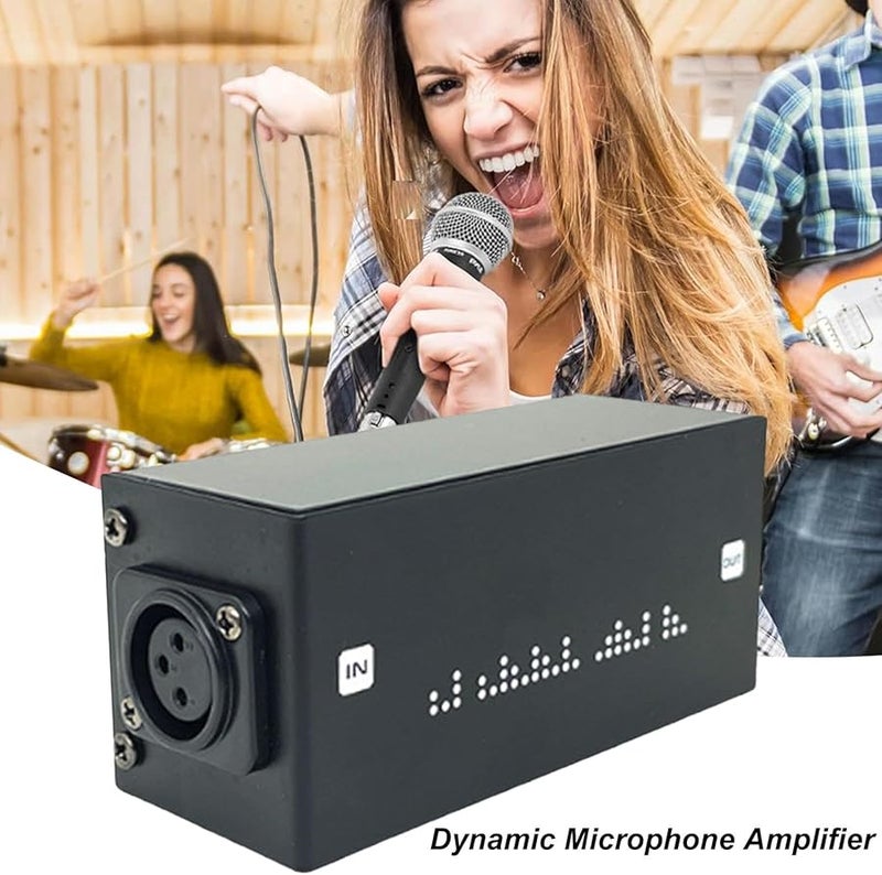 مكبر صوت نشط للميكروفون 28 ديسيبل ربح منخفض الضوضاء معزز ميكروفون مضمن للبودكاست - Image 4
