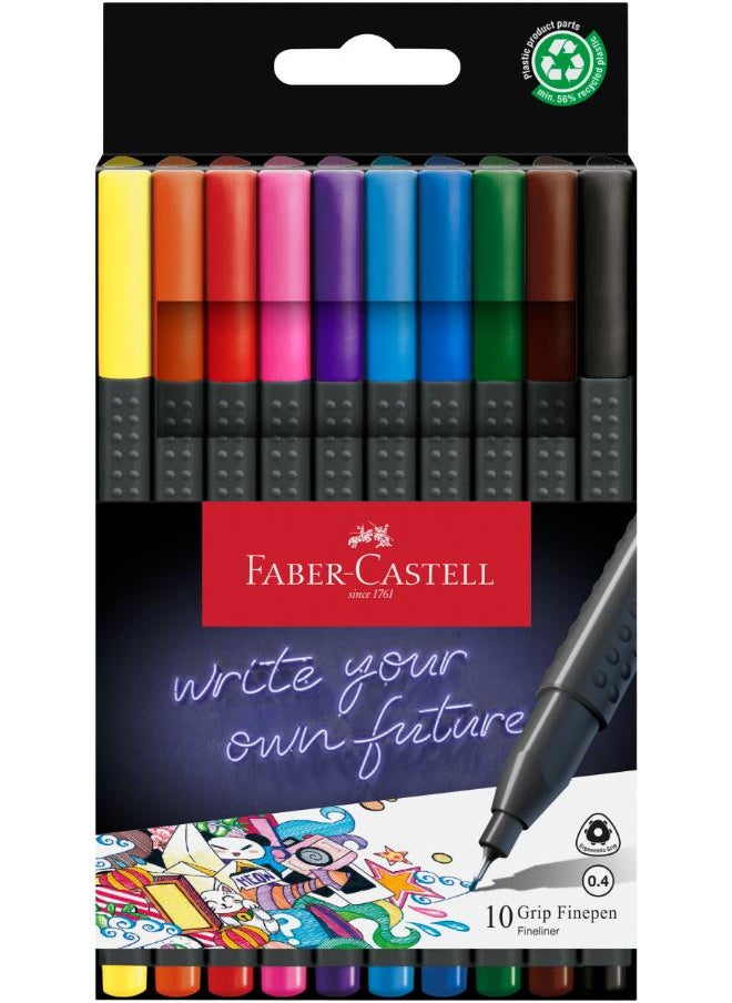 FABER-CASTELL - FC Finepen Grip 0.4 set 10x - Image 1