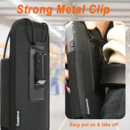 Homakover Large Scanner Holster, Rugged Vertical Carrying Case Pouch for Zebra TC75x, TC75, TC70x, TC70, TC72, TC77, M60, MC65, MC67 Mobile Computer Handheld Barcode Scanner Holder with Metal Belt Clip (Black) - Image 4