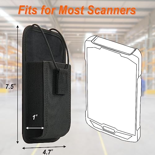 Homakover Large Scanner Holster, Rugged Vertical Carrying Case Pouch for Zebra TC75x, TC75, TC70x, TC70, TC72, TC77, M60, MC65, MC67 Mobile Computer Handheld Barcode Scanner Holder with Metal Belt Clip (Black) - Image 2