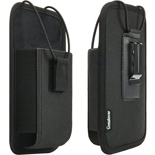 Homakover Large Scanner Holster, Rugged Vertical Carrying Case Pouch for Zebra TC75x, TC75, TC70x, TC70, TC72, TC77, M60, MC65, MC67 Mobile Computer Handheld Barcode Scanner Holder with Metal Belt Clip (Black) - Image 1