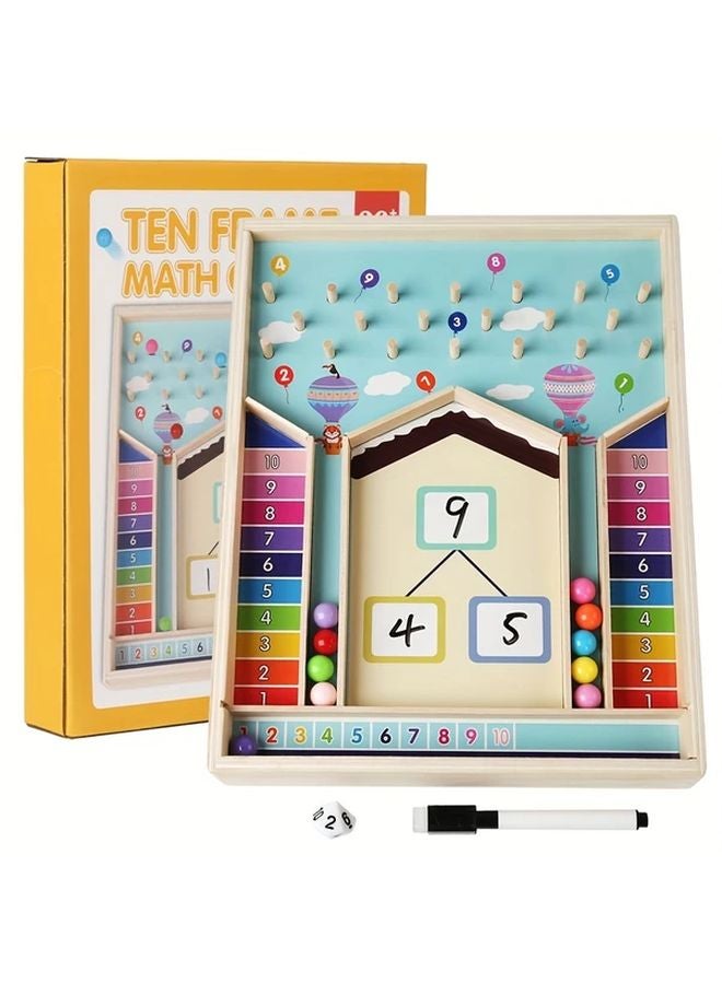 لعبة رياضيات خشبية خرز قراءة الأرقام التعليمي مع ألعاب الجمع نشاط تعليمي هدايا للأطفال - Image 1