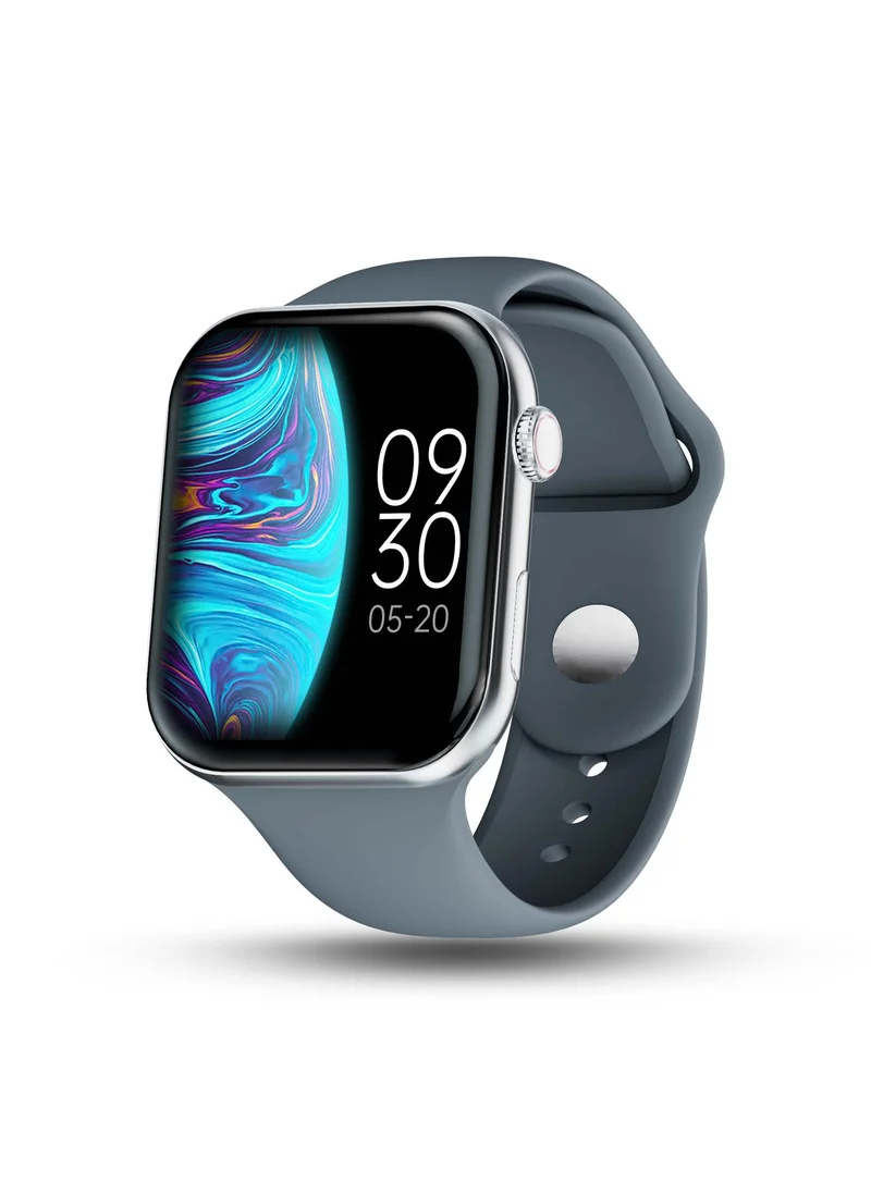 بيبل Cosmos Grande 2.1" Smartwatch for Men and Women, Largest Display, High-Resolution 480x546, Bluetooth Calling, Wireless Charging, GPS Trajectory - Evening Grey