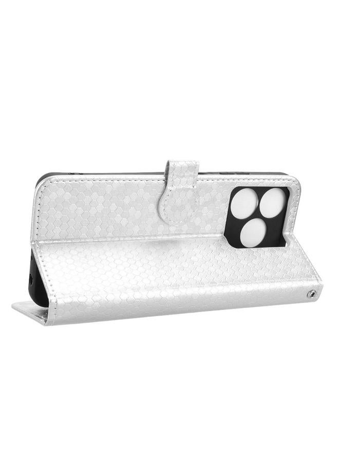 اس-توب جراب لهاتف Blackview Wave 8 / 8C / Oscal Flat 2 جراب هاتف جلدي منقوش بنقط قرص العسل - Image 5