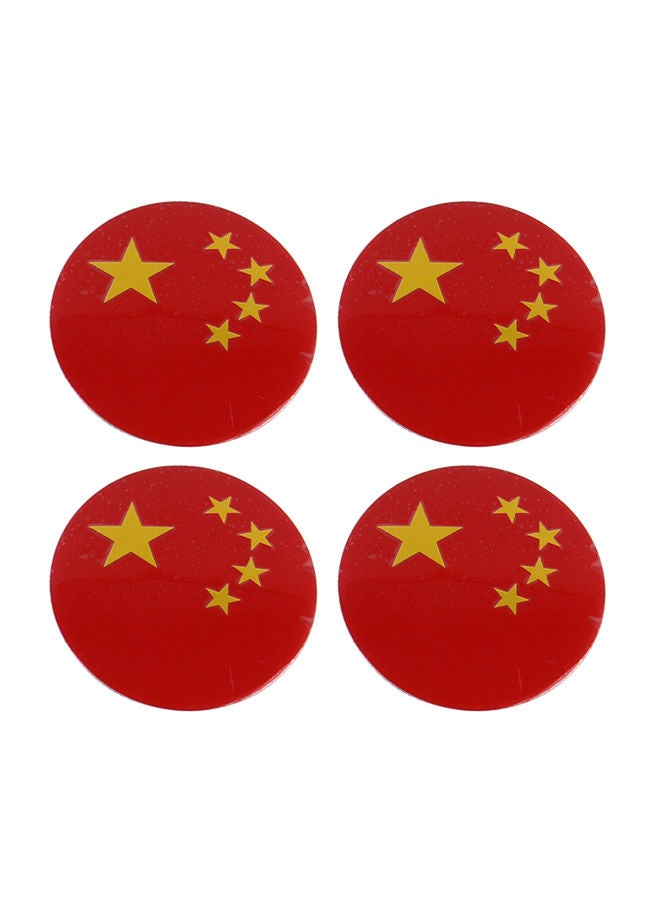 NIBEMINENT 4-Piece China Flag Metal Car Sticker - Image 1