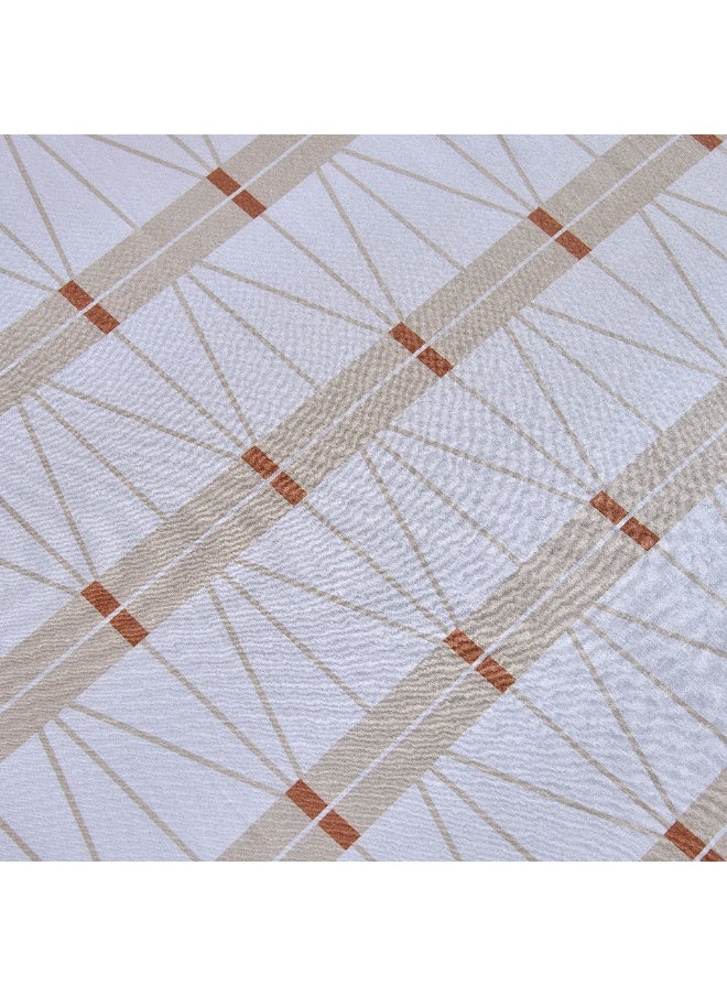 Home Box Malta Lattice Printed Cotton Twin Flat Sheet - 170x260 cm  - Image 5
