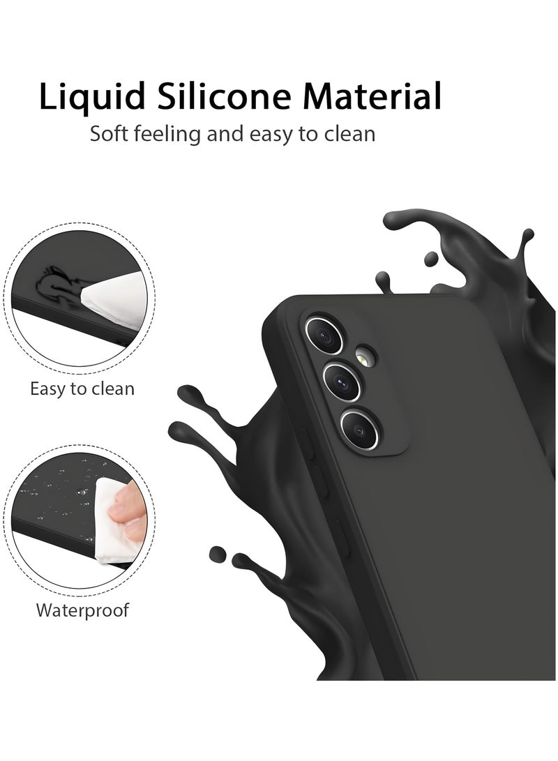 Samsung Galaxy M14 5G- 2-Pack Matte Silicone Case Cover - Slim, Colorful, Good Grip (Black, Blue)