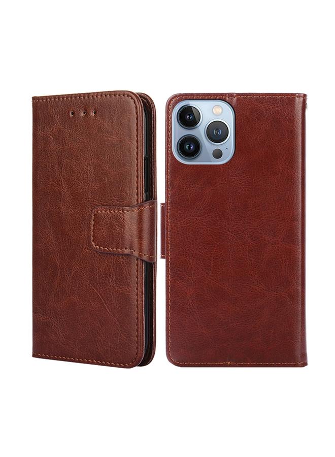 S-TOP Case For iPhone 14 Pro Max Crystal Texture Horizontal Flip Leather Phone Case - Image 1