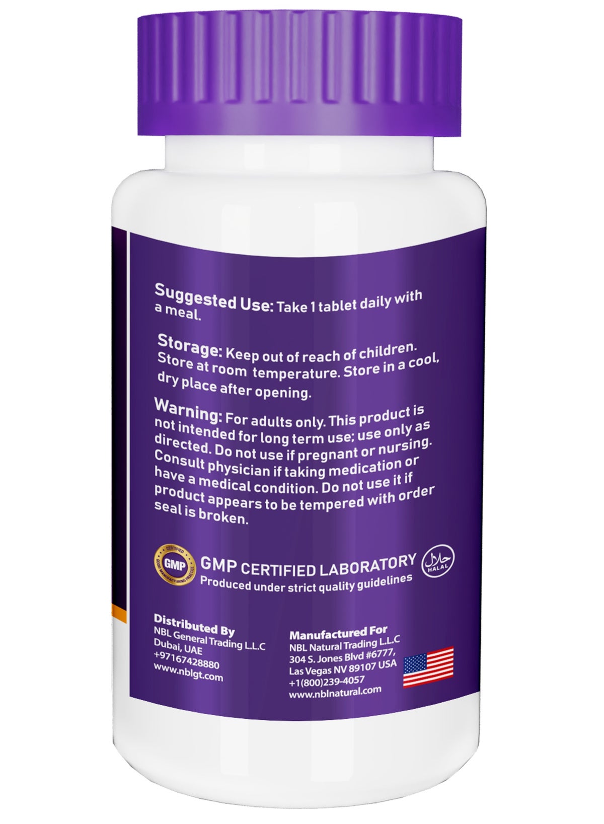 Nbl Natural Zinc Gluconate 50Mg Supports Wellness Immune System & Reproductive Health Tablets 250'S
