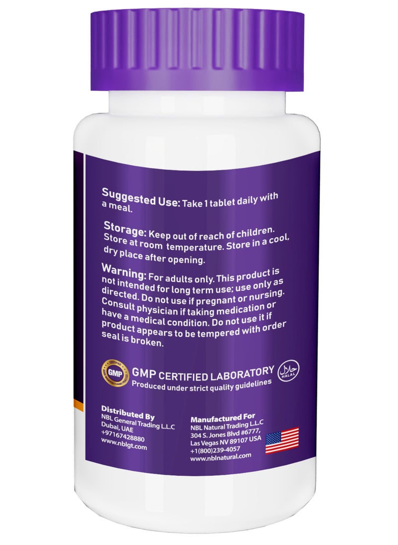 NBL Natural - Zinc Gluconate 50mg Supports Wellness Immune System and Reproductive Health 250 Tablets 250 Tablets (50mg) - Image 1