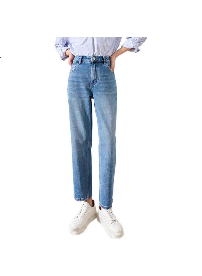 Olrain Women'S Blue Denim Jeans Summer New Commuting Loose Casual All-Match Cropped Pants - Image 3