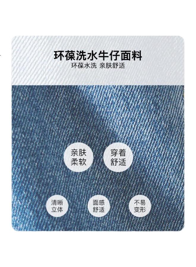 Olrain Women'S Blue Denim Jeans Summer New Commuting Loose Casual All-Match Cropped Pants - Image 2