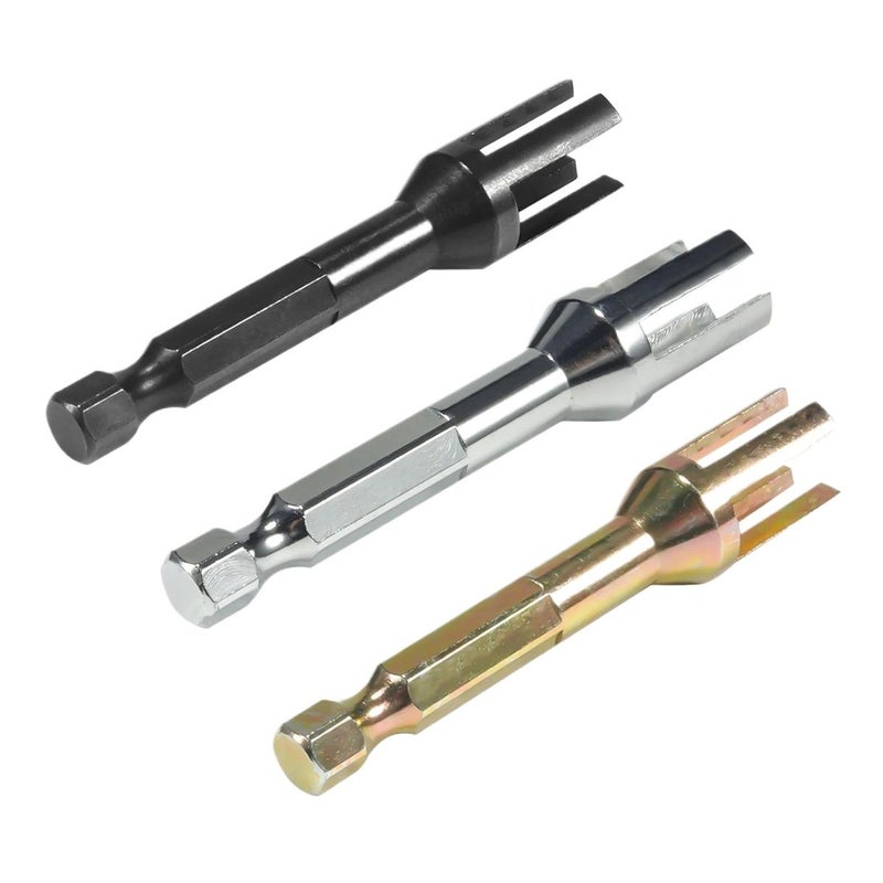 Quick Assembly Tool For 1 10 RC Crawler Links Golden Color Compatible With Trx4 Scx10 Tf2 And Vs4 10 Rod Ends And Ball Joint Wrench With 1 4 Inch Hex Shank - Image 1