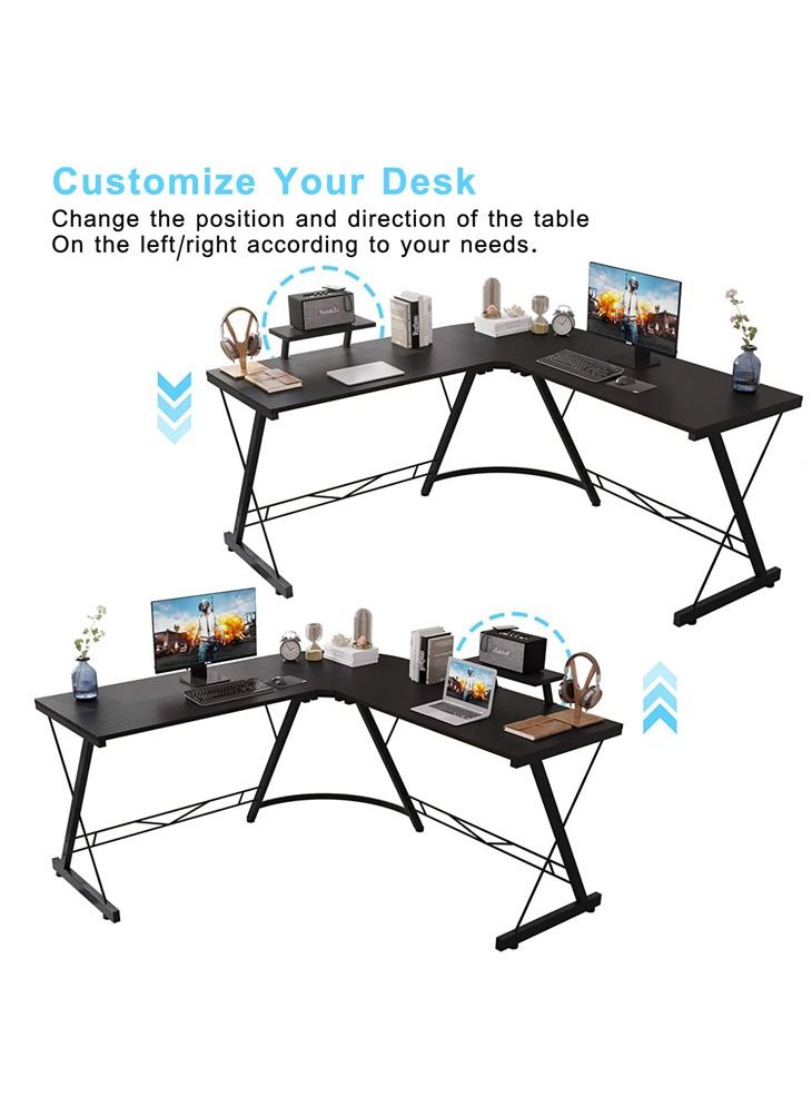 ZUIHAO L Shaped Desk Corner Computer Gaming Desk with Large Monitor Stand - Image 4