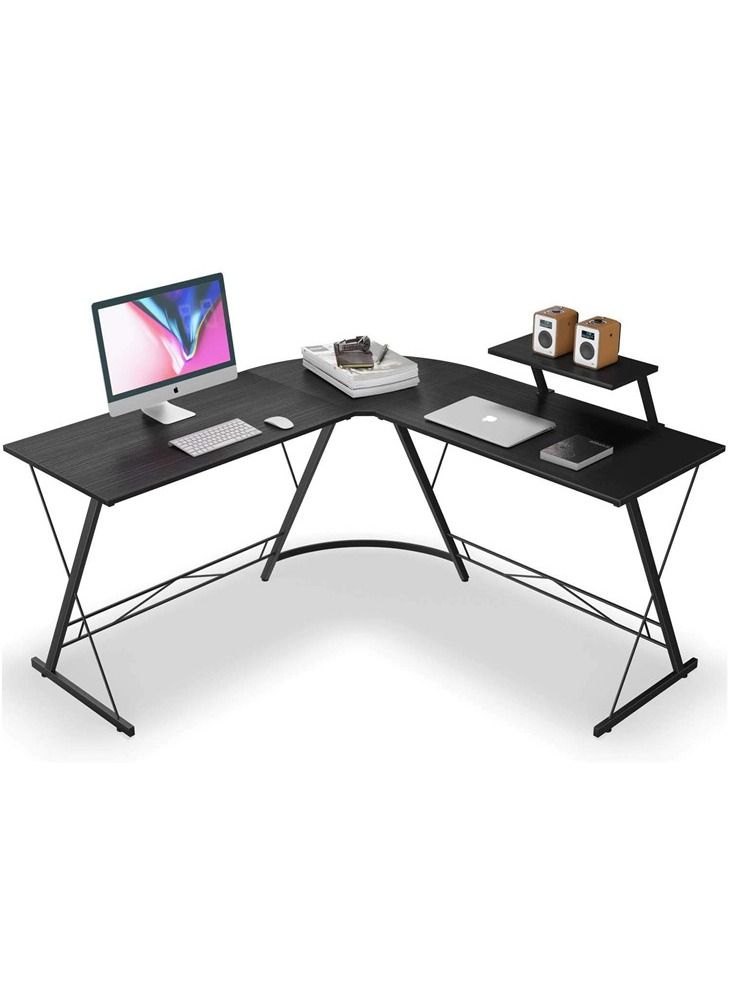 ZUIHAO L Shaped Desk Corner Computer Gaming Desk with Large Monitor Stand - Image 1