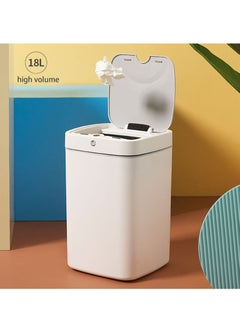 Hihonor 18L Electric Trash Can, Rechargeable Battery Dual Purpose Model Trash Can with Lid, Smart Electric Plastic Narrow Trash Can (Living Room, Bedroom, Office, Kitchen), Pink  - Image 3