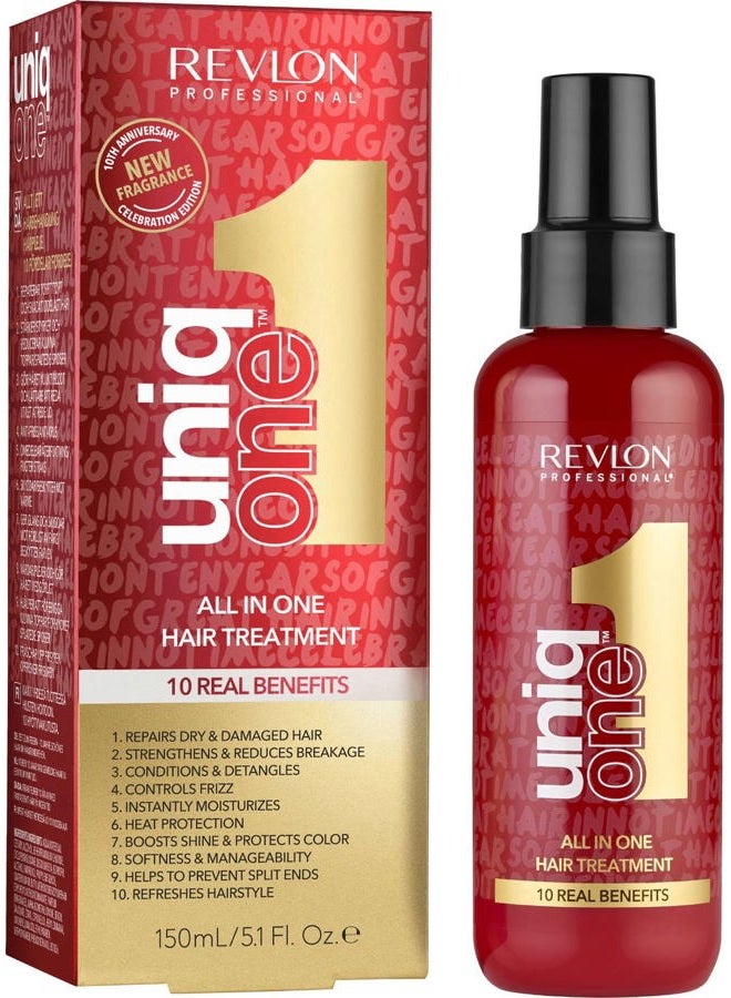 Revlon Professional AUITRONCARE Professional Vegan Leave In Conditioner & Hair Treatment for Shine & Frizz Control, Gifts For Women/Men (150ml) Celebration Edition, All Hair Types - Image 1
