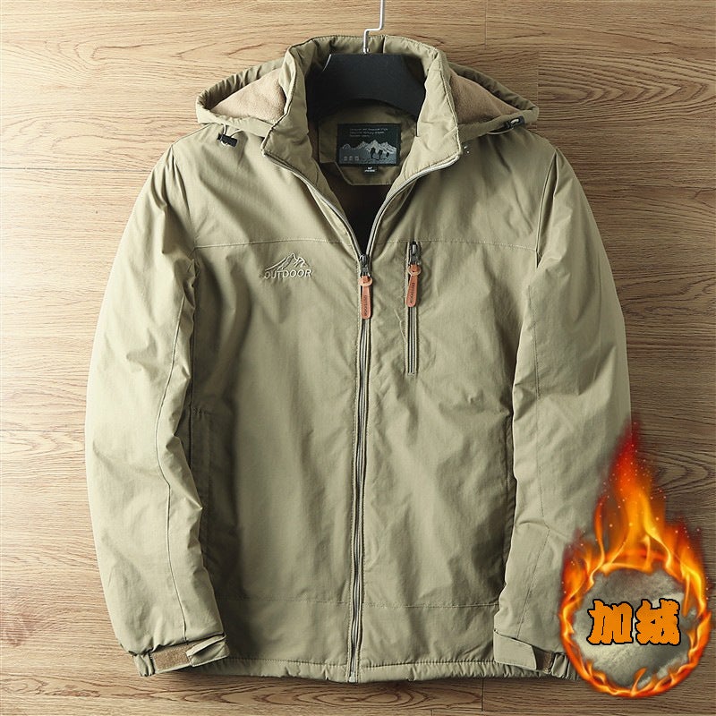 Science And Technology Three Defense! High Density Windproof Waterproof! Men'S Outdoor Casual Fleece-Lined Thickened Workwear Jacket Trendy - Image 4