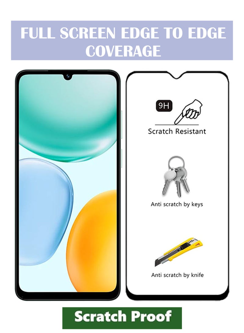 For Honor X5c / X5c Plus - Tempered Glass Screen Protector - Advanced Border-Less Full Edge to Edge ,Shatterproof , High Responsiveness , Higher Transparency , Quick to Install ,Anti-scratch and Bubble-free Screen Protector - Image 2