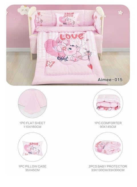A set of children's bed bedding, a mattress set, a set consisting of a children's quilt, size 90X145 cm, a rubber sheet, 110X160 cm , Pillow 34x45cm , matrees 33x130 cm