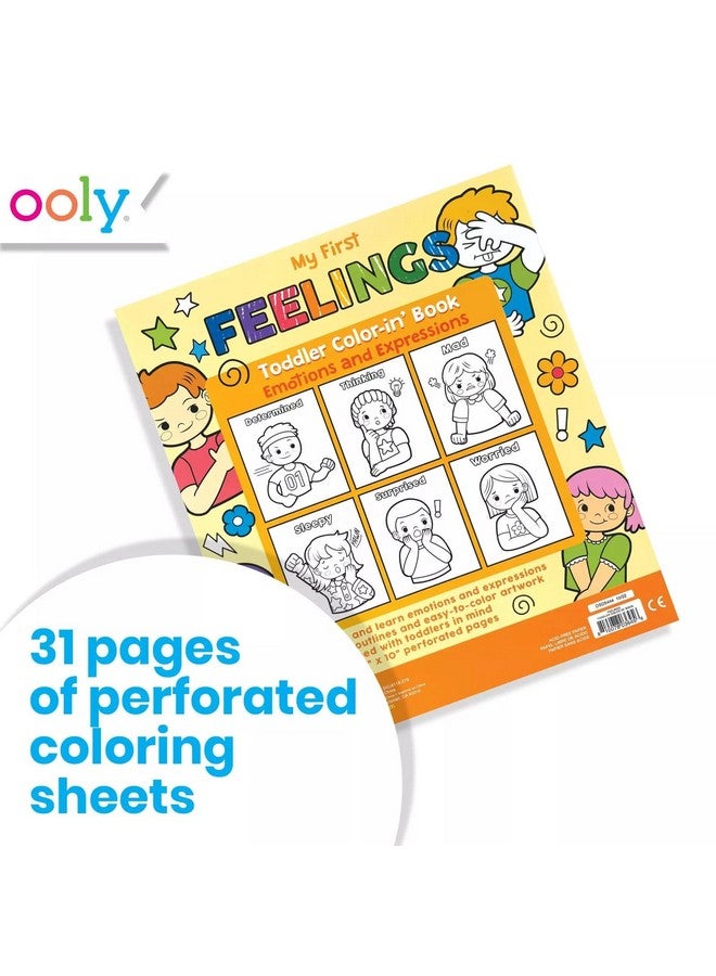 Ooly Coloring Book For Toddlers, Fun Activity Coloring Pages For Kids, 31 Perforated Pages 8"X10" To Hang, Great Kid'S Activities For School, Birthday Parties, Stocking Stuffer [My First Feelings] - Image 3